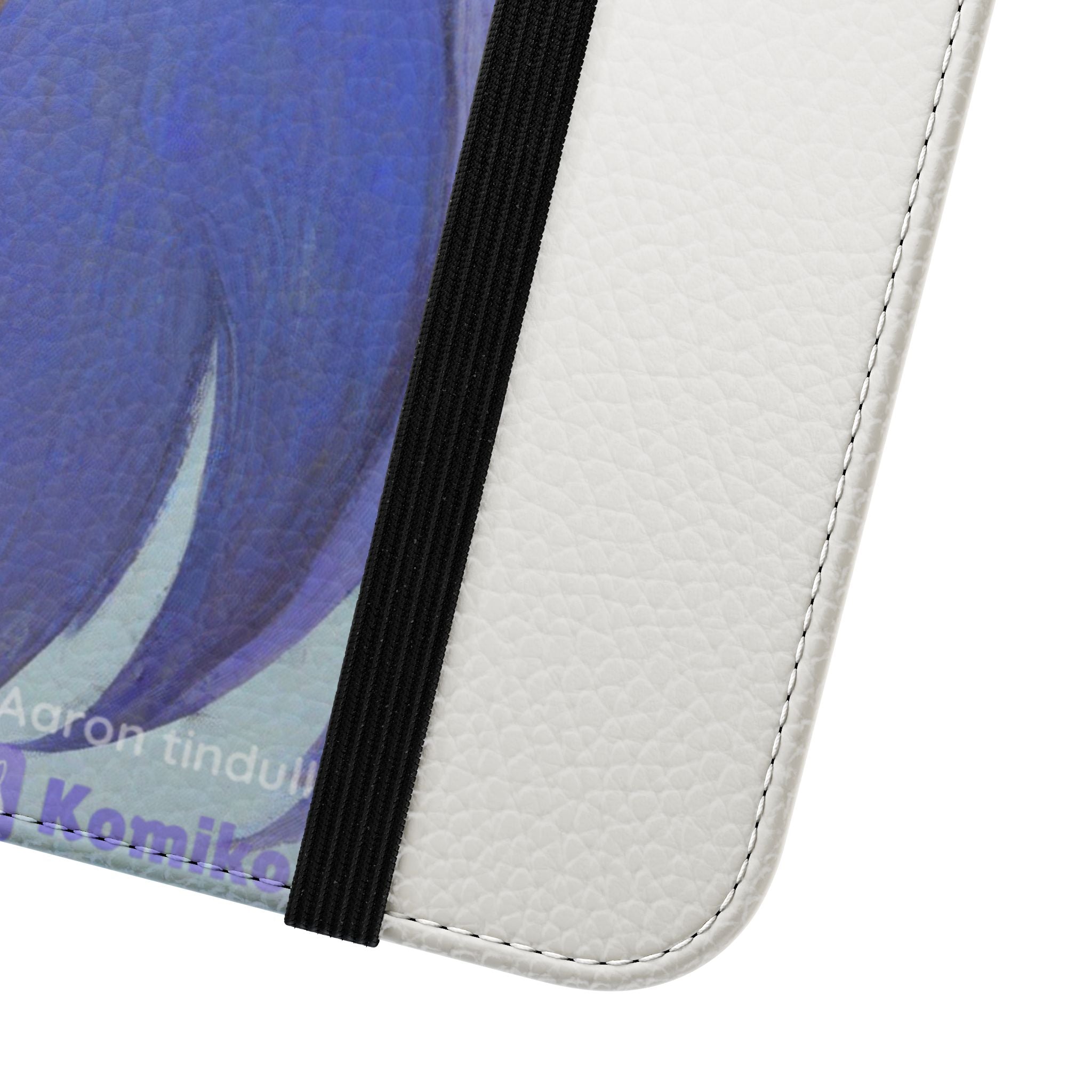 Anime Bunny Girl Flip Case - Purple Long-Haired Character Phone Wallet