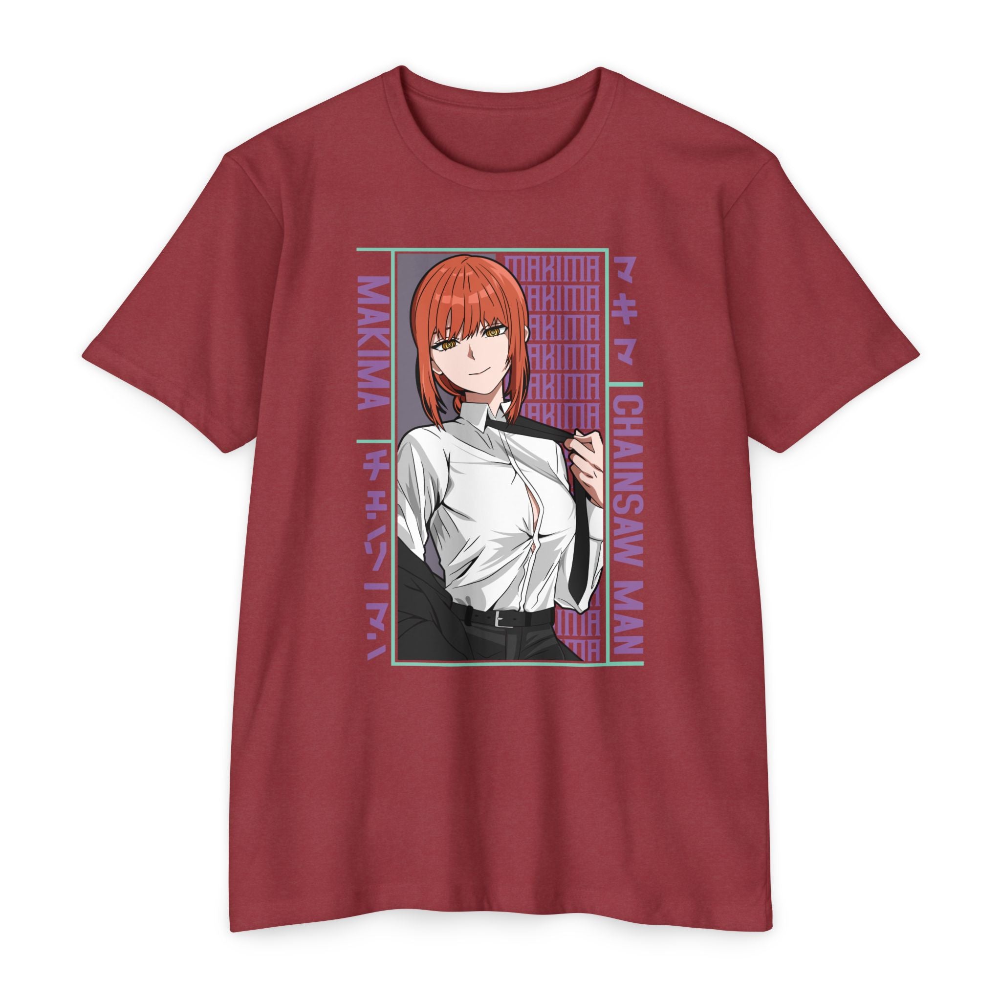 Makima Chainsaw Man Anime Graphic T-Shirt — Japanese Text Design