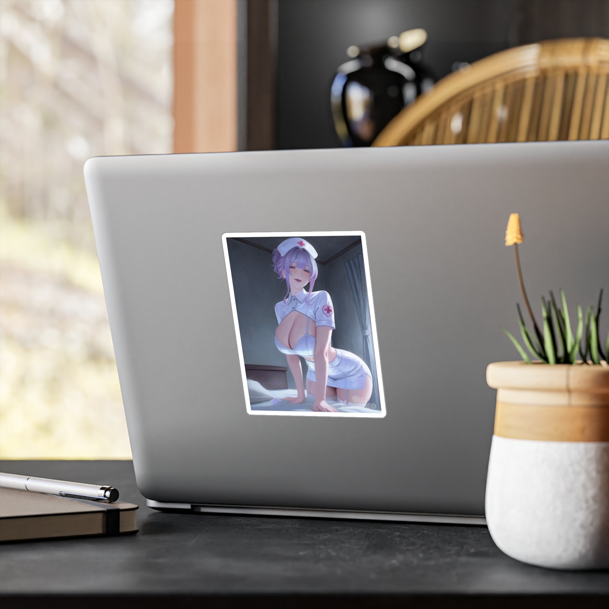 Nurse Anime Pin-Up Vinyl Sticker