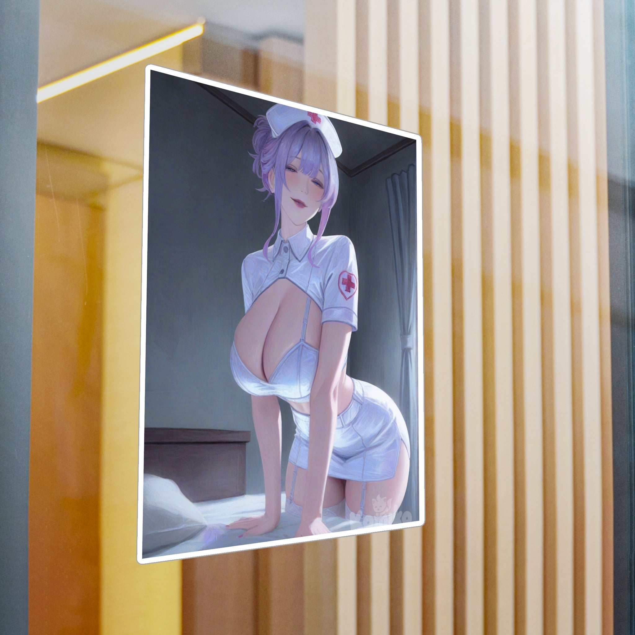 Nurse Anime Pin-Up Vinyl Sticker