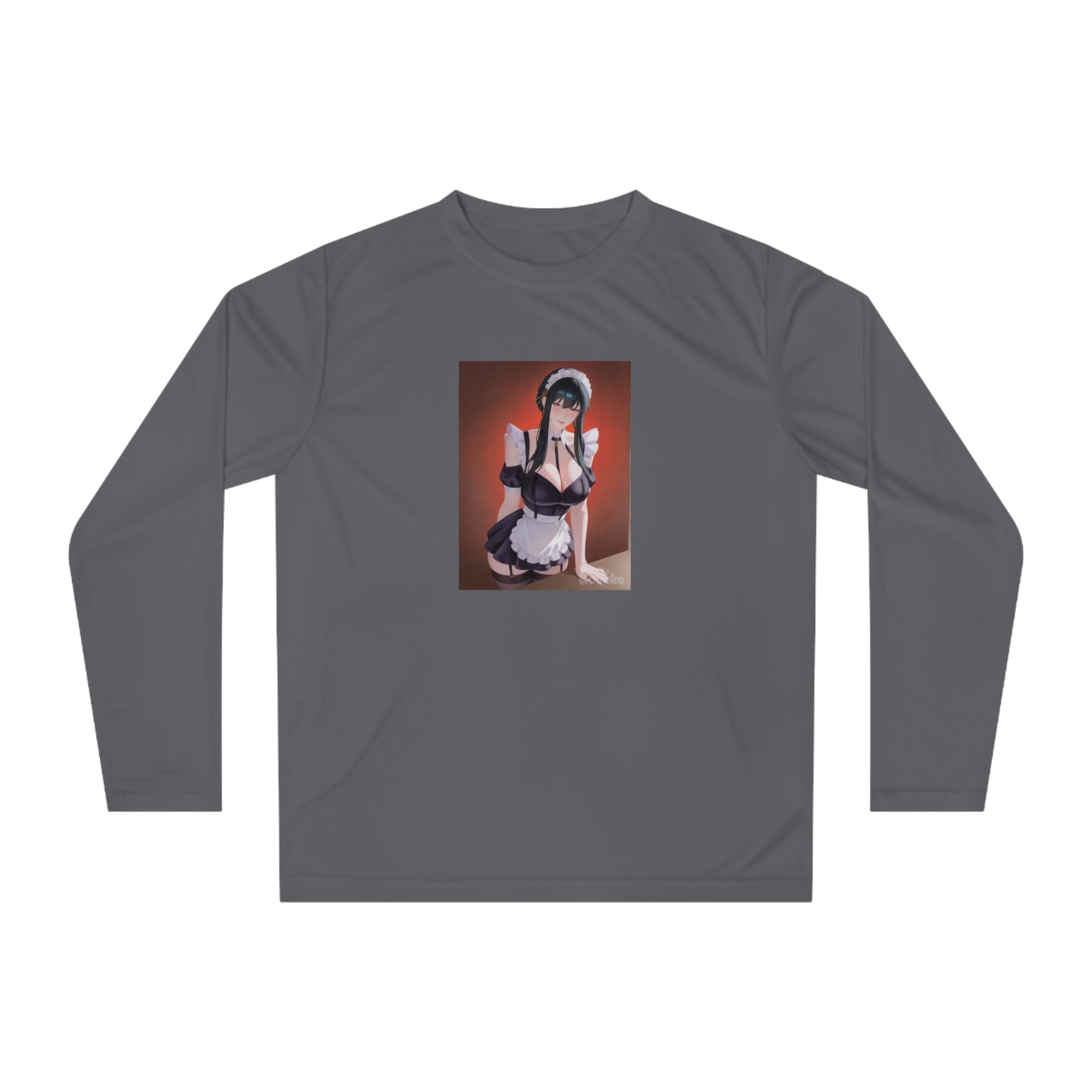 Anime Maid Long Sleeve Shirt — Cute Kawaii Maid Illustration