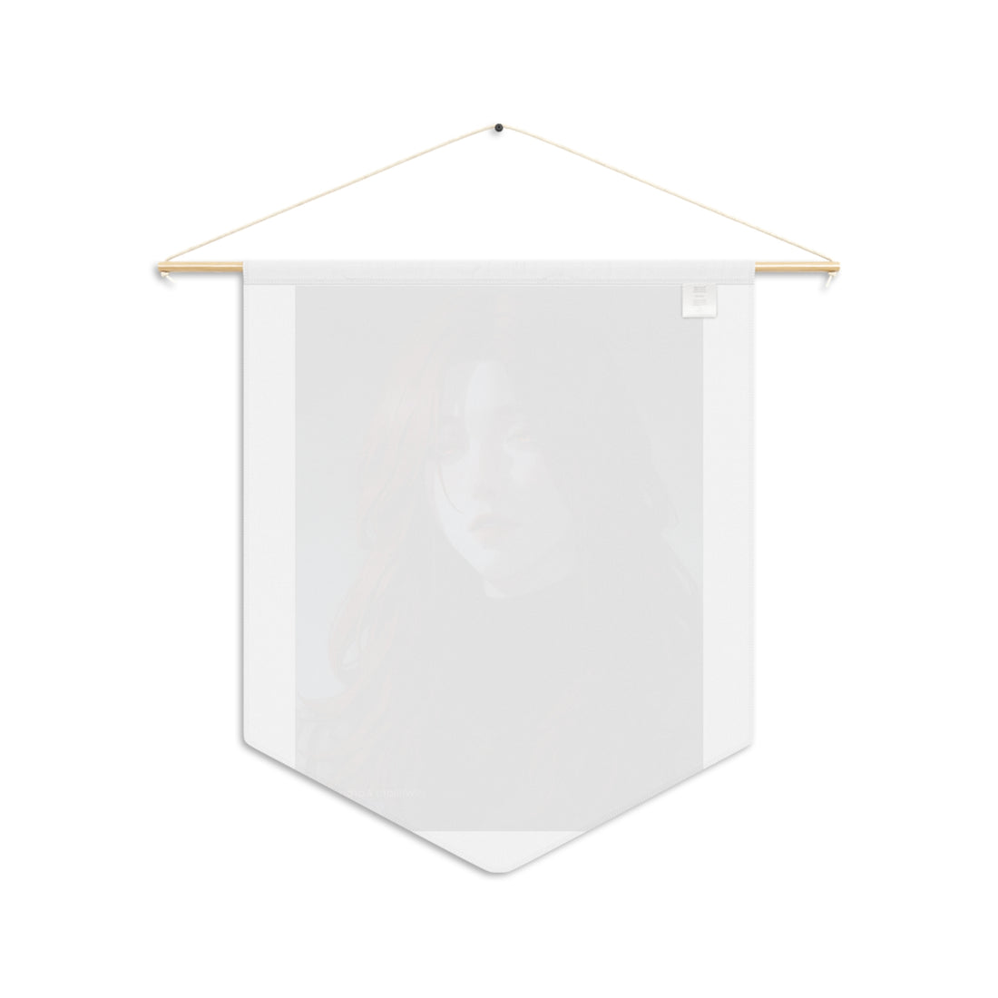 Red-Haired Portrait Pennant — Moody Gothic Wall Banner