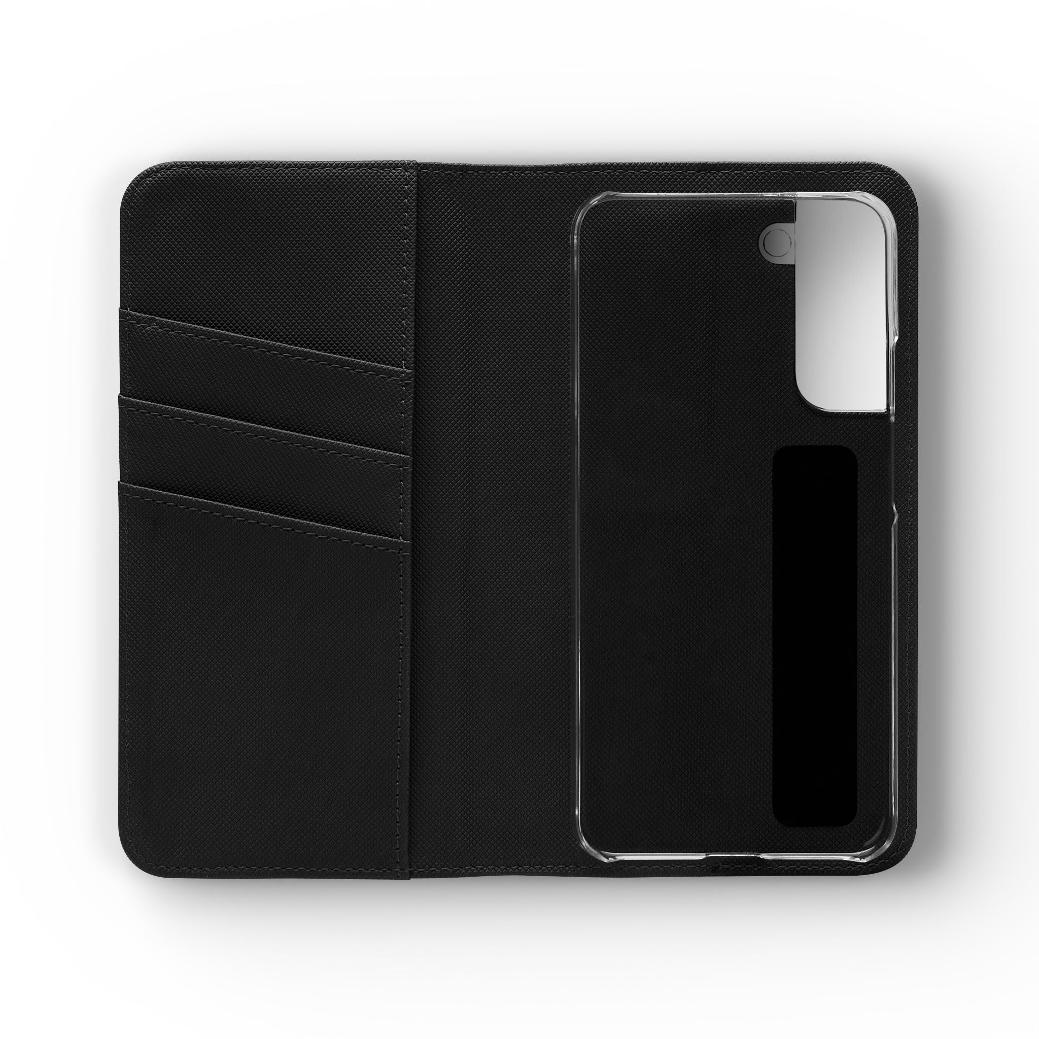 Anime Bunny Girl Flip Case - Purple Long-Haired Character Phone Wallet