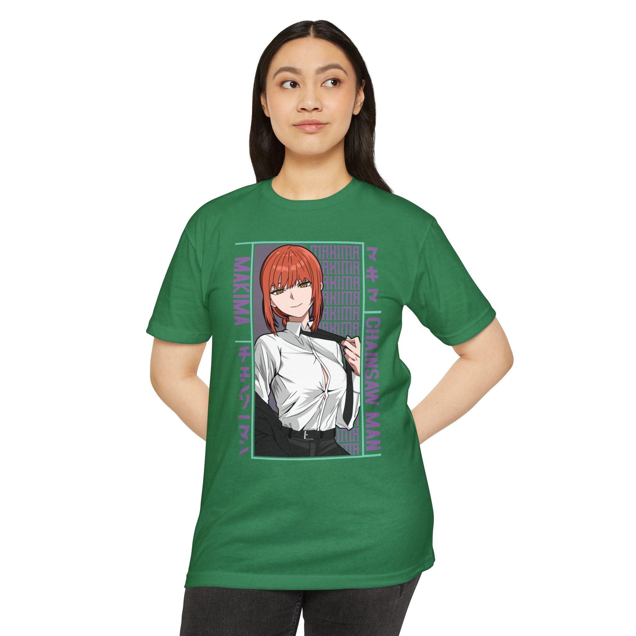 Makima Chainsaw Man Anime Graphic T-Shirt — Japanese Text Design