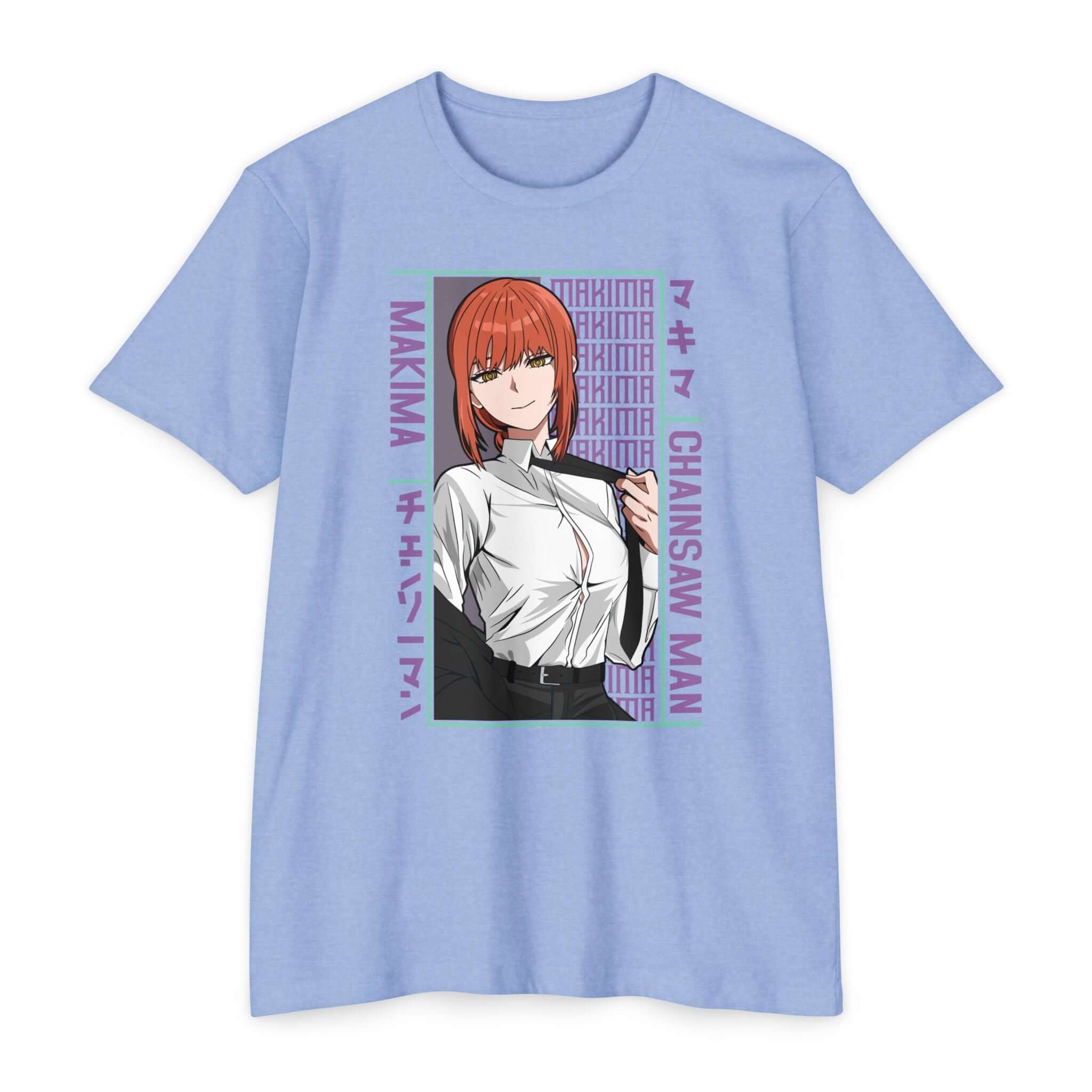 Makima Chainsaw Man Anime Graphic T-Shirt — Japanese Text Design