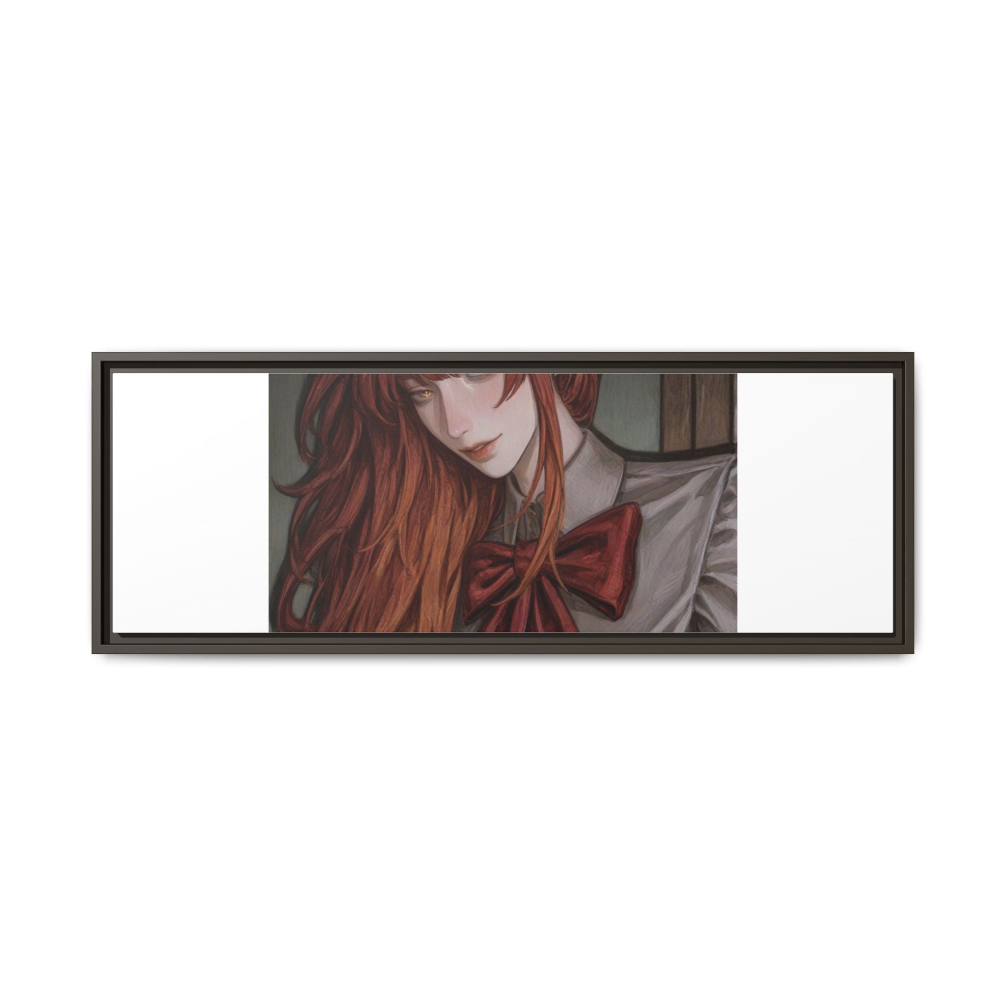 Framed Matte Canvas Print — Gothic Redhead Portrait
