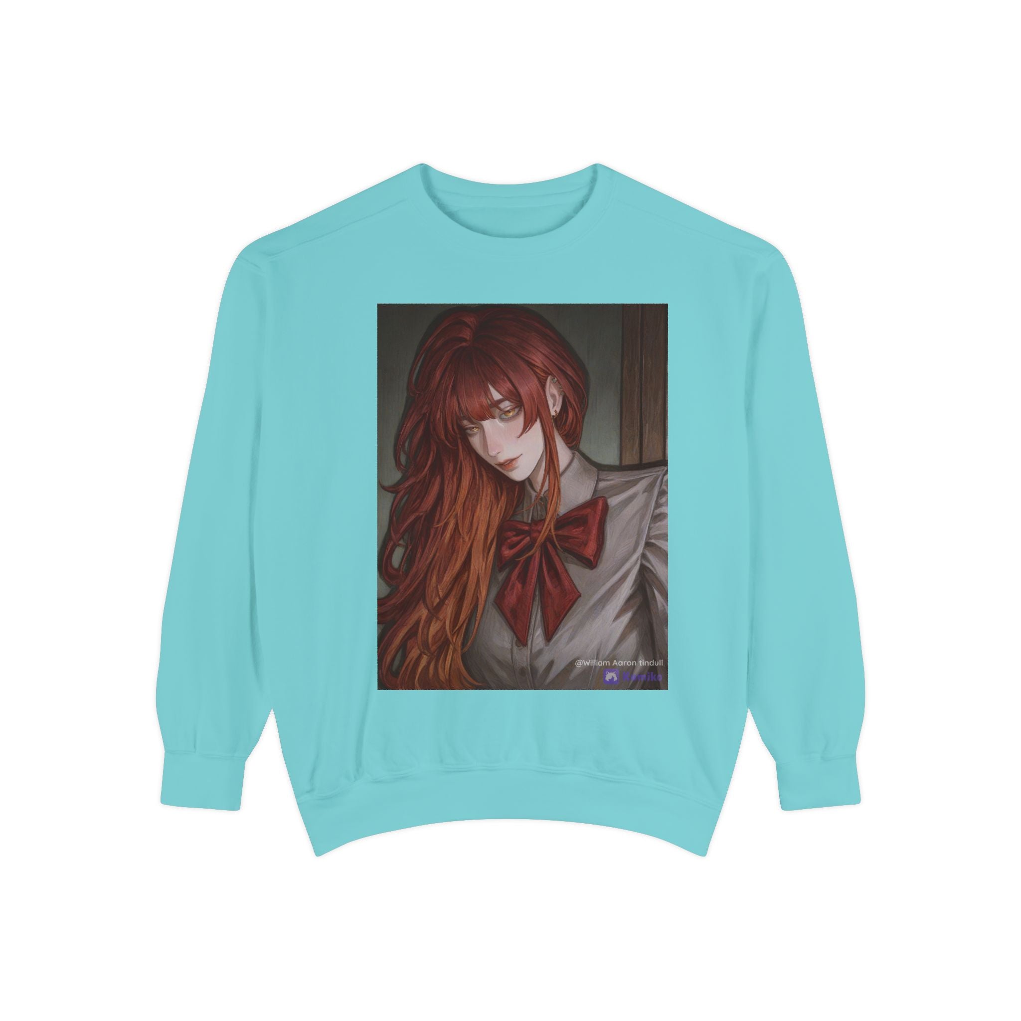 Anime Red-Headed Girl Sweatshirt — Gothic Schoolgirl Art Pullover