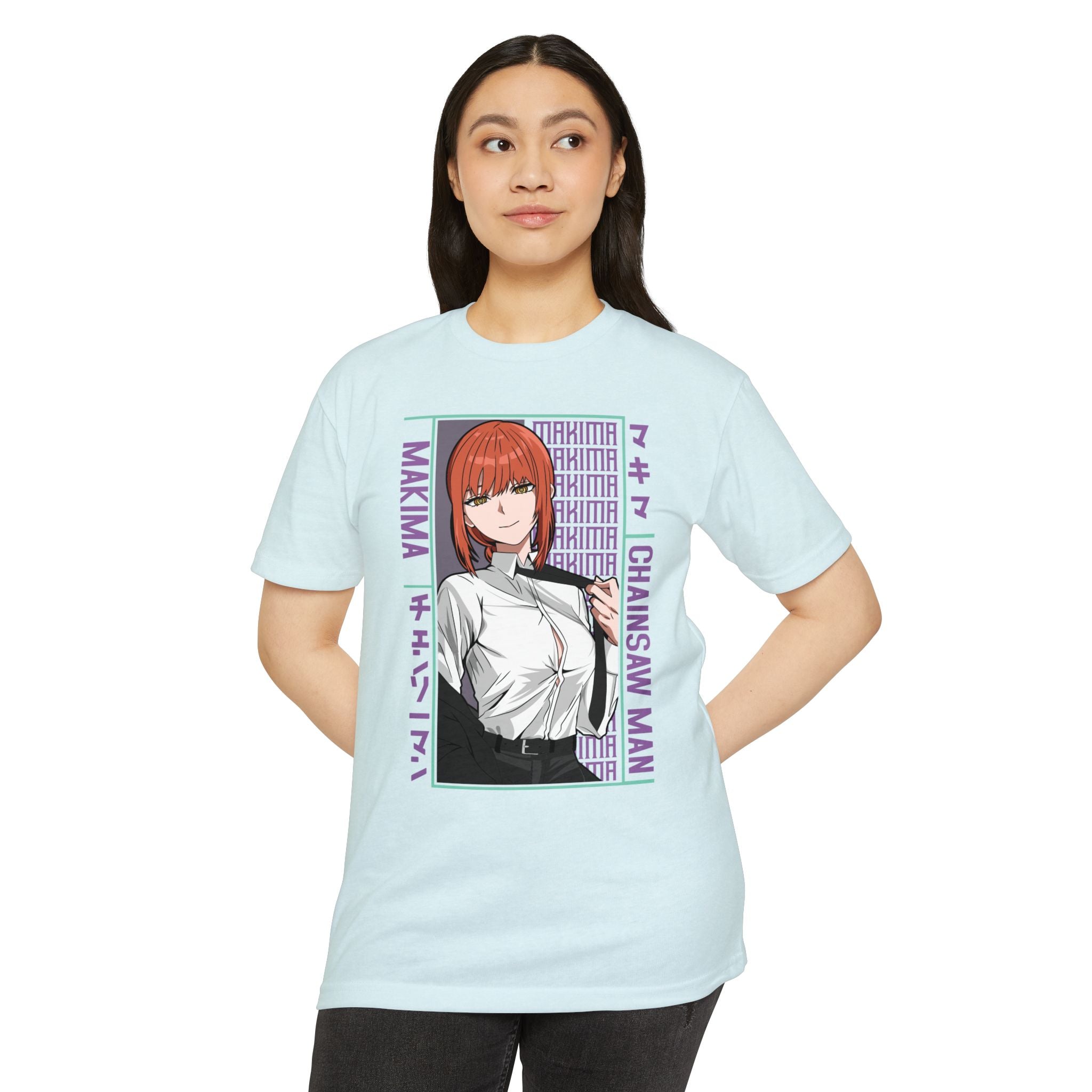 Makima Chainsaw Man Anime Graphic T-Shirt — Japanese Text Design