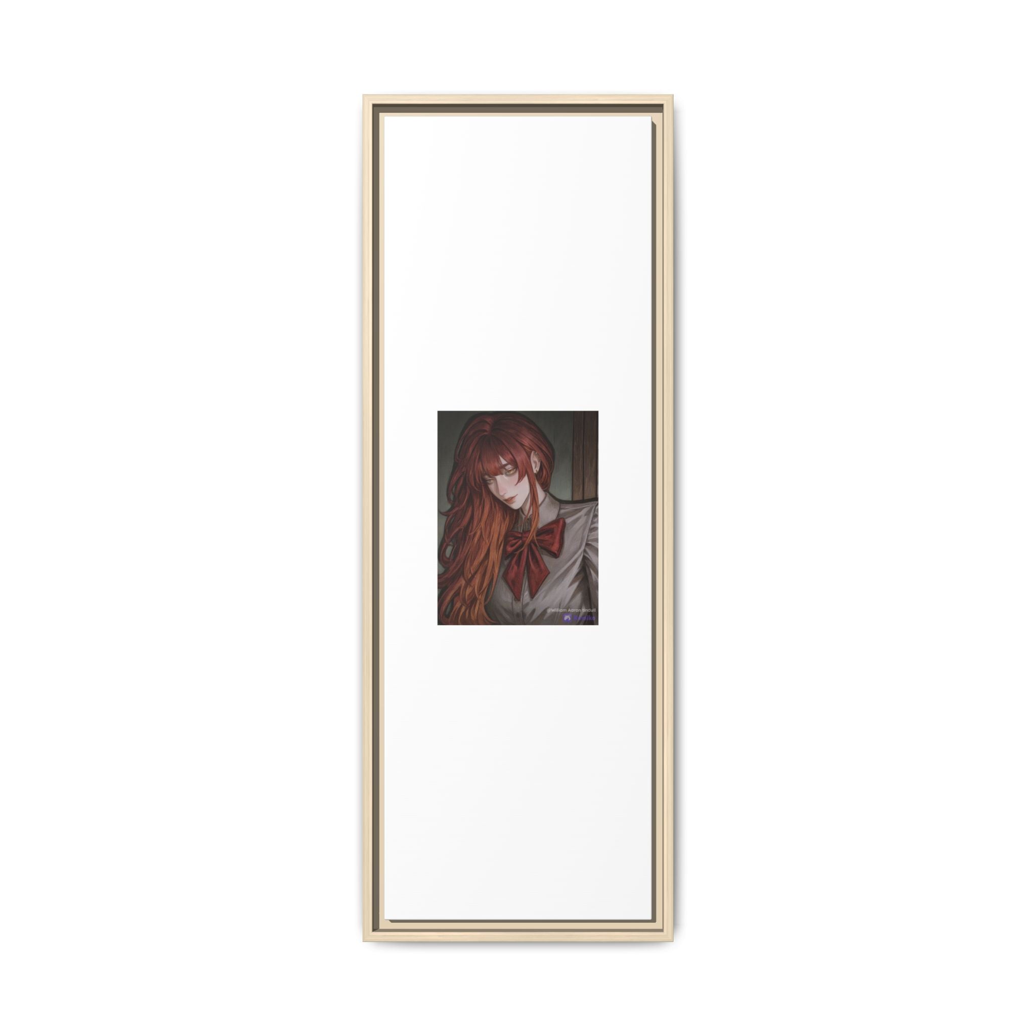 Framed Matte Canvas Print — Gothic Redhead Portrait
