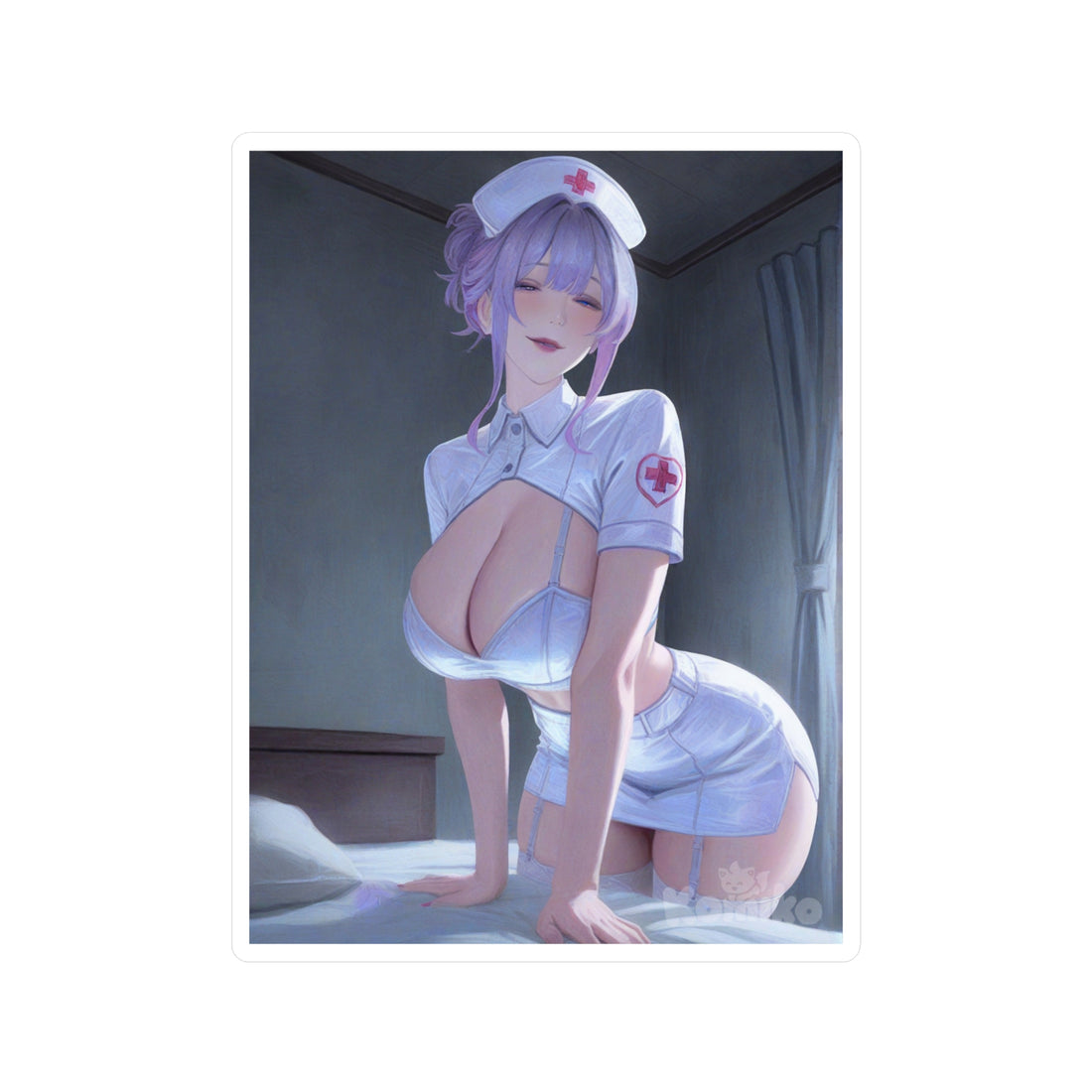 Nurse Anime Pin-Up Vinyl Sticker