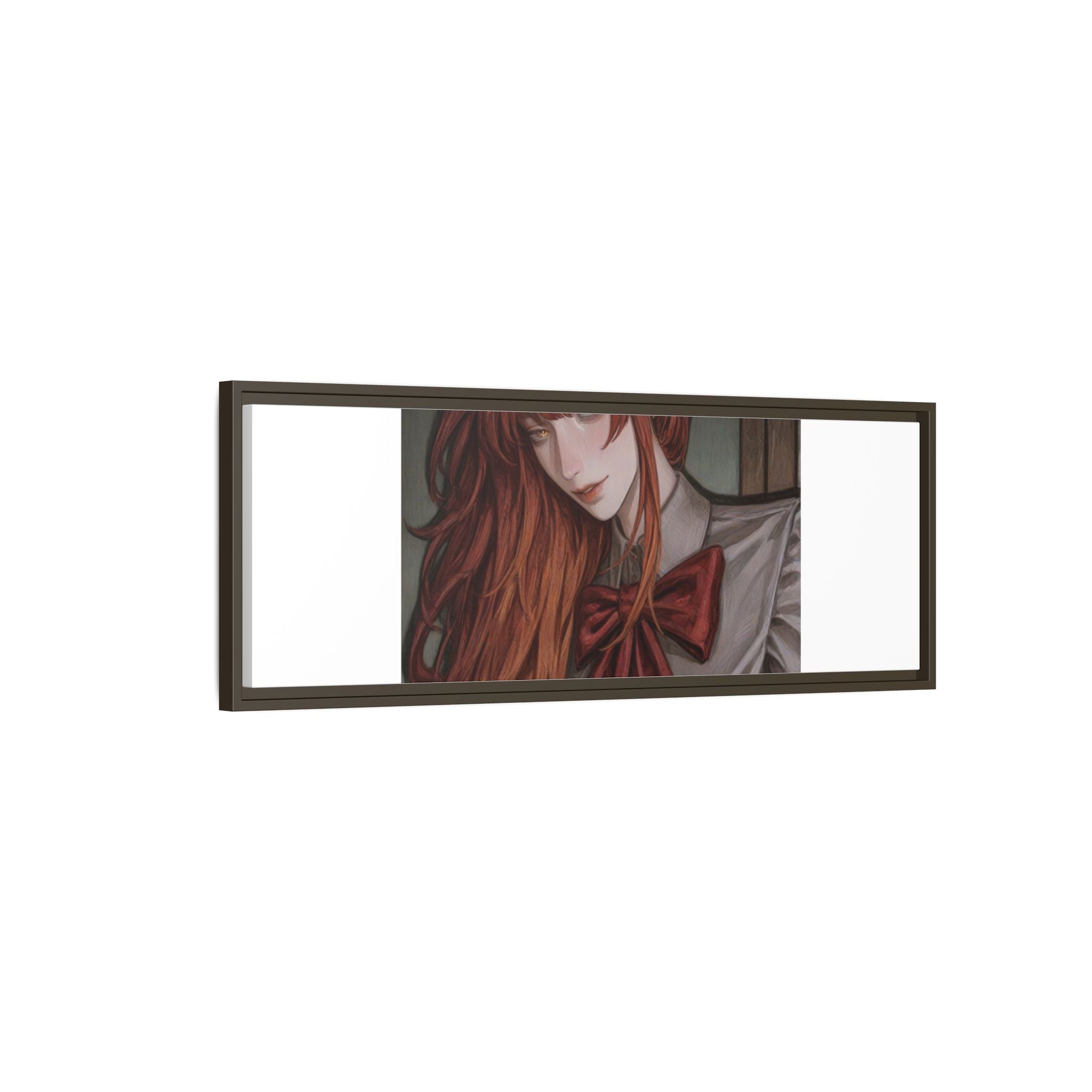 Framed Matte Canvas Print — Gothic Redhead Portrait