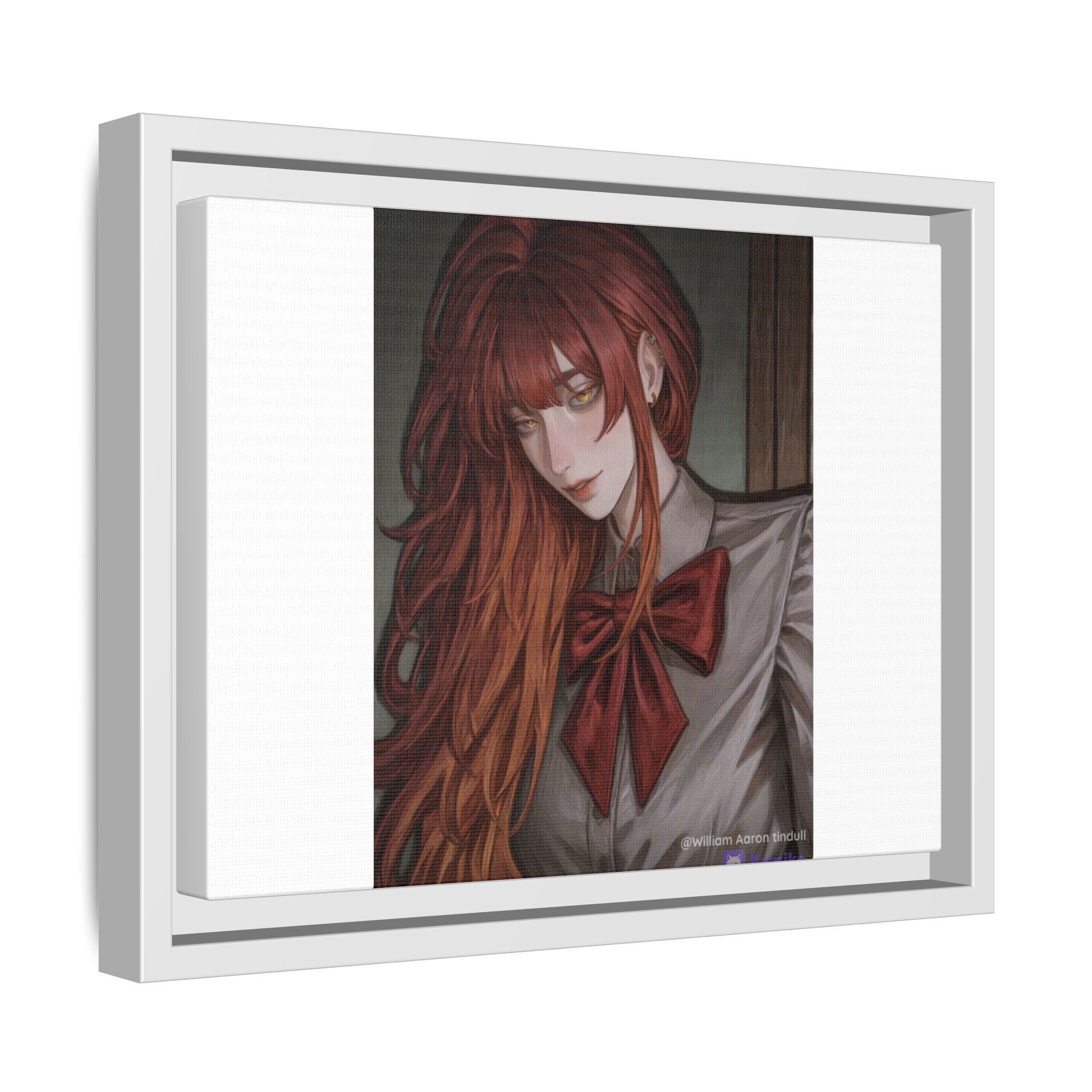 Framed Matte Canvas Print — Gothic Redhead Portrait