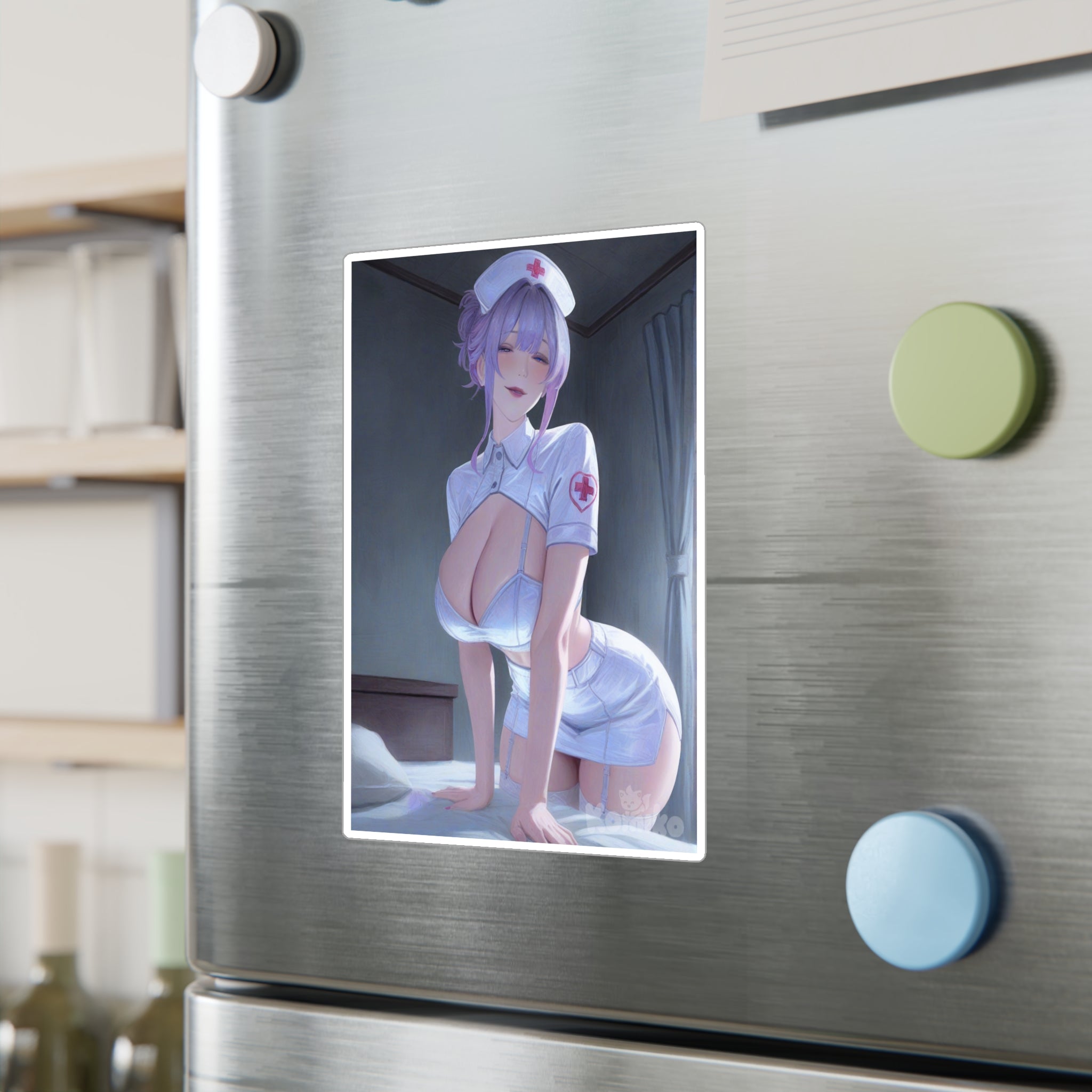Nurse Anime Pin-Up Vinyl Sticker