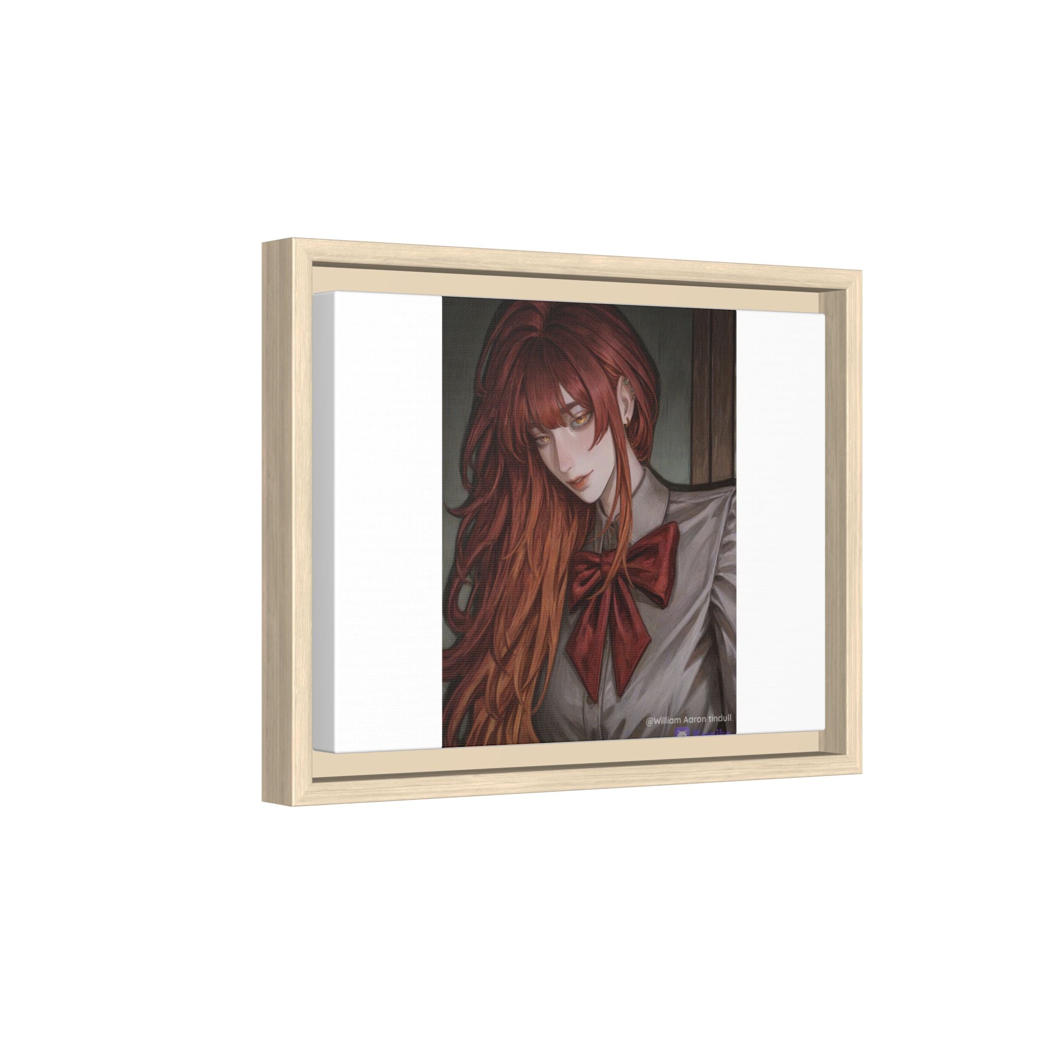 Framed Matte Canvas Print — Gothic Redhead Portrait