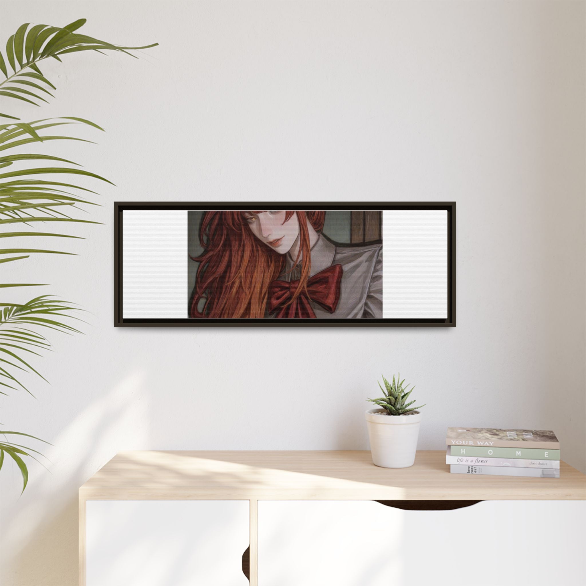 Framed Matte Canvas Print — Gothic Redhead Portrait