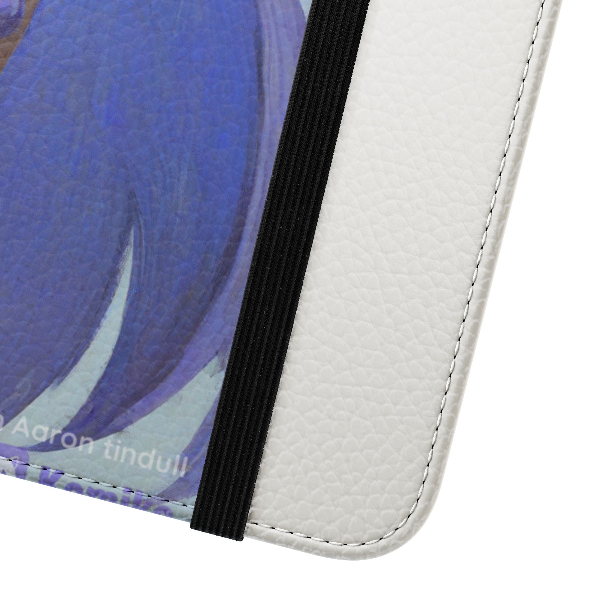 Anime Bunny Girl Flip Case - Purple Long-Haired Character Phone Wallet