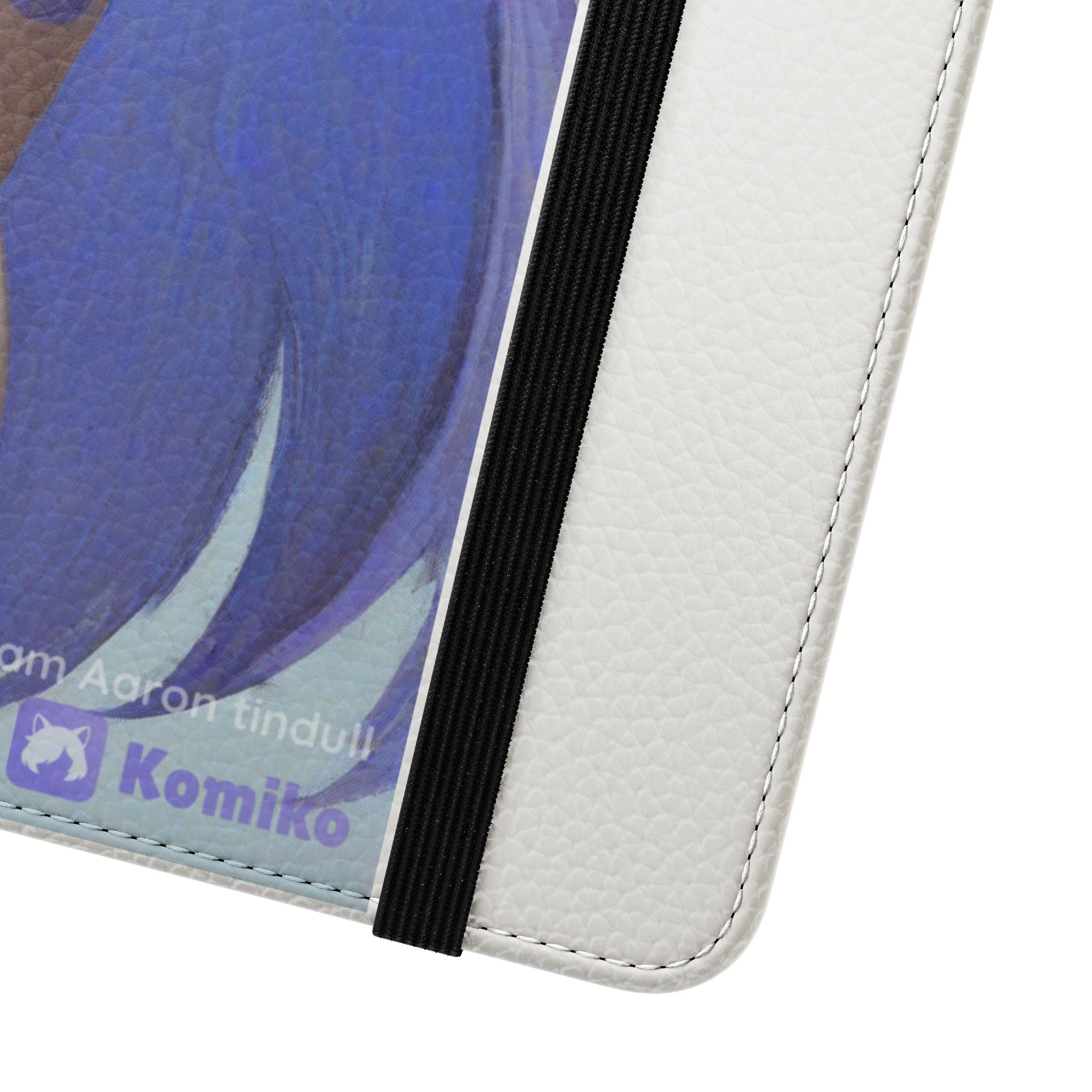 Anime Bunny Girl Flip Case - Purple Long-Haired Character Phone Wallet