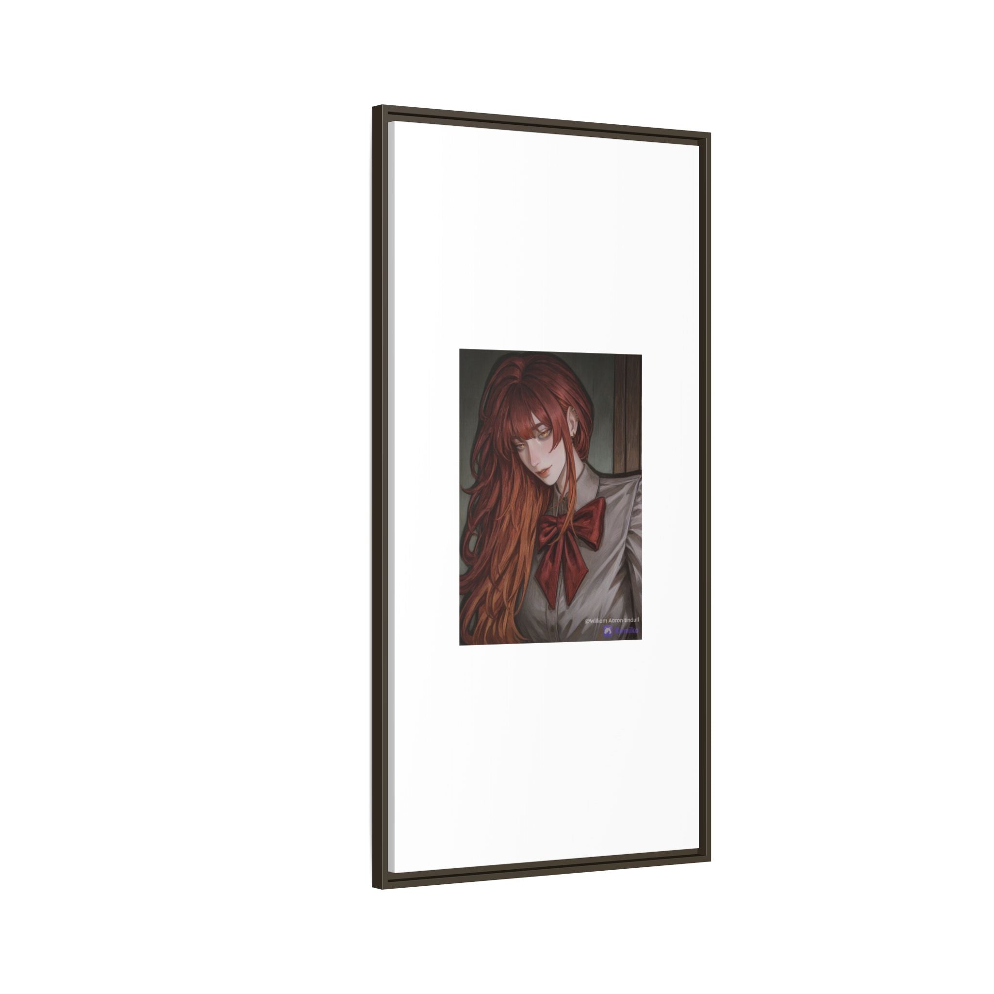 Framed Matte Canvas Print — Gothic Redhead Portrait