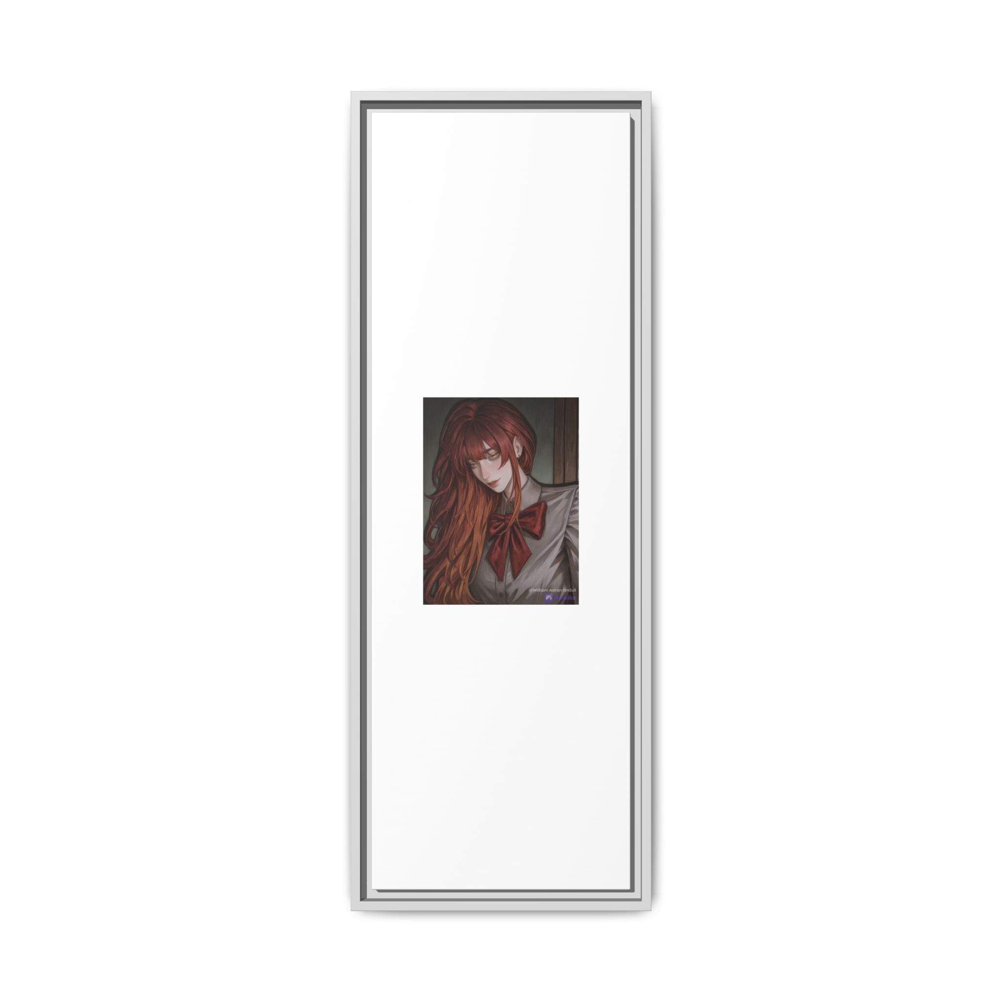 Framed Matte Canvas Print — Gothic Redhead Portrait