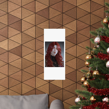 Red-Haired Muse Matte Vertical Poster — Moody Portrait Art Print