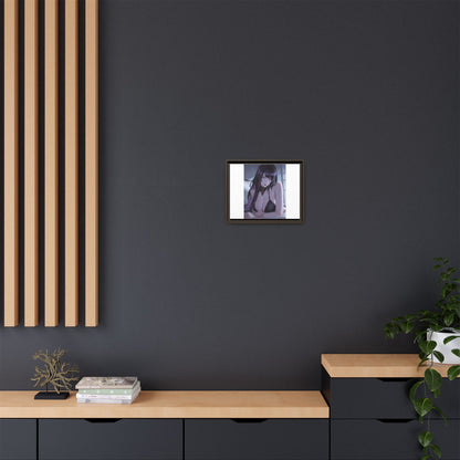 Framed Matte Canvas Print — Moody Anime Woman Portrait