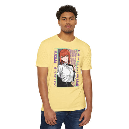 Makima Chainsaw Man Anime Graphic T-Shirt — Japanese Text Design