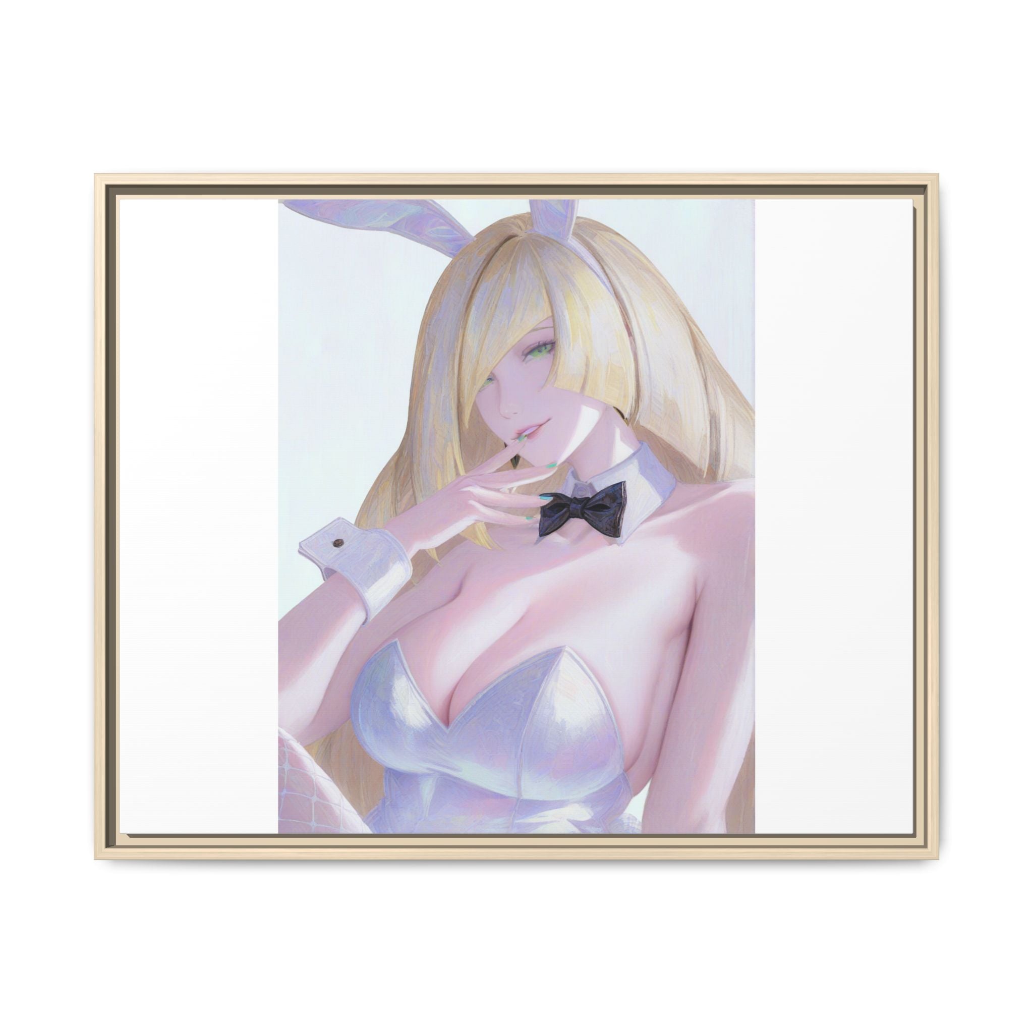 Bunny Girl Matte Canvas Print Framed — Sexy Anime Art Wall Decor