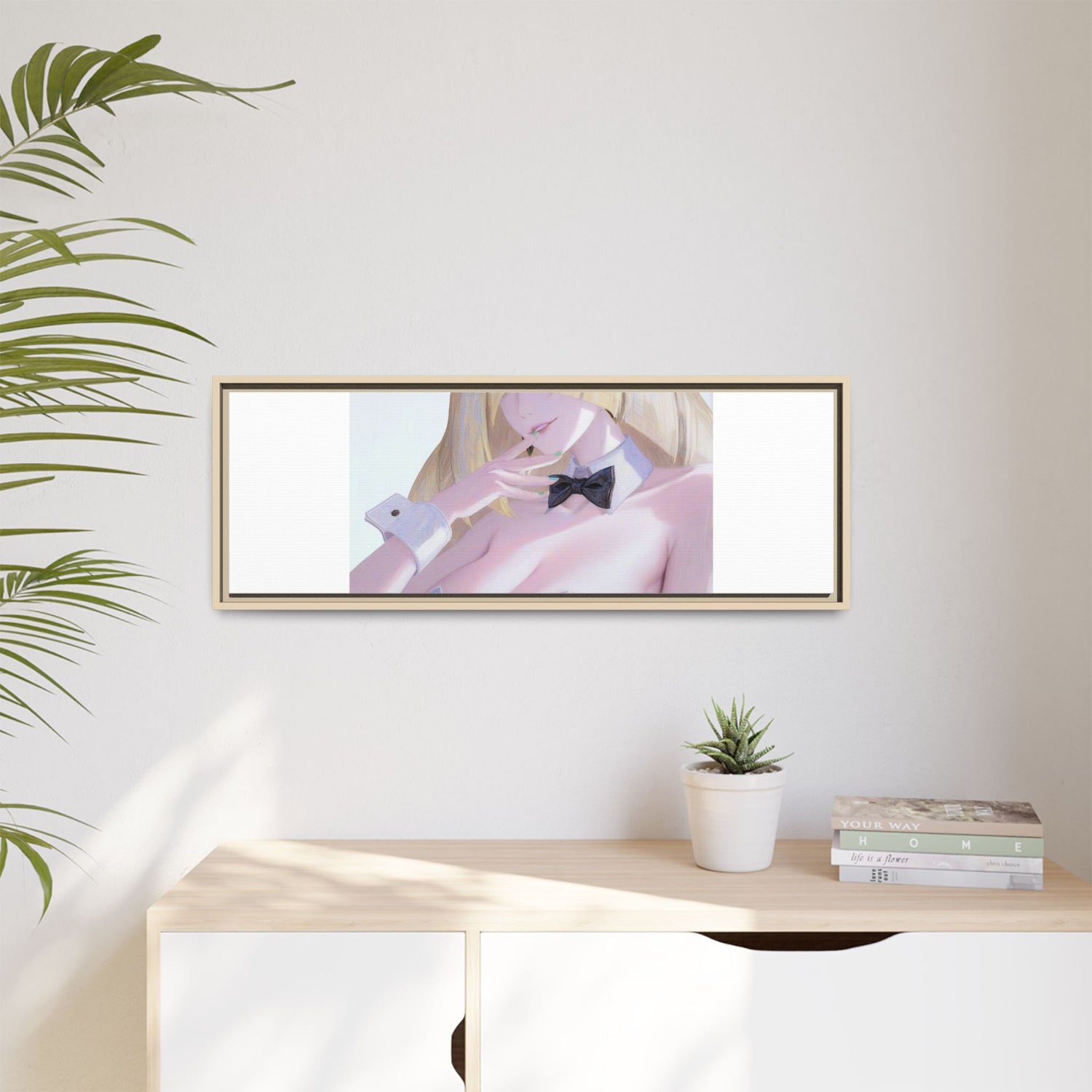 Bunny Girl Matte Canvas Print Framed — Sexy Anime Art Wall Decor