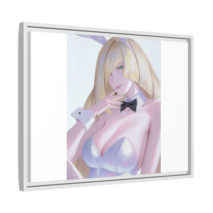 Bunny Girl Matte Canvas Print Framed — Sexy Anime Art Wall Decor