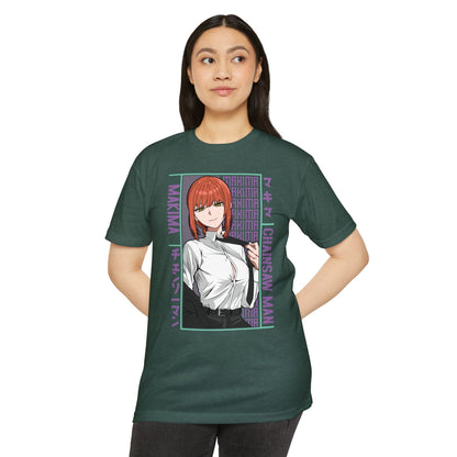 Makima Chainsaw Man Anime Graphic T-Shirt — Japanese Text Design