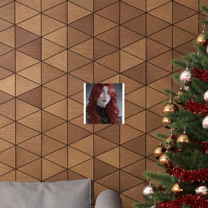 Red-Haired Muse Matte Vertical Poster — Moody Portrait Art Print