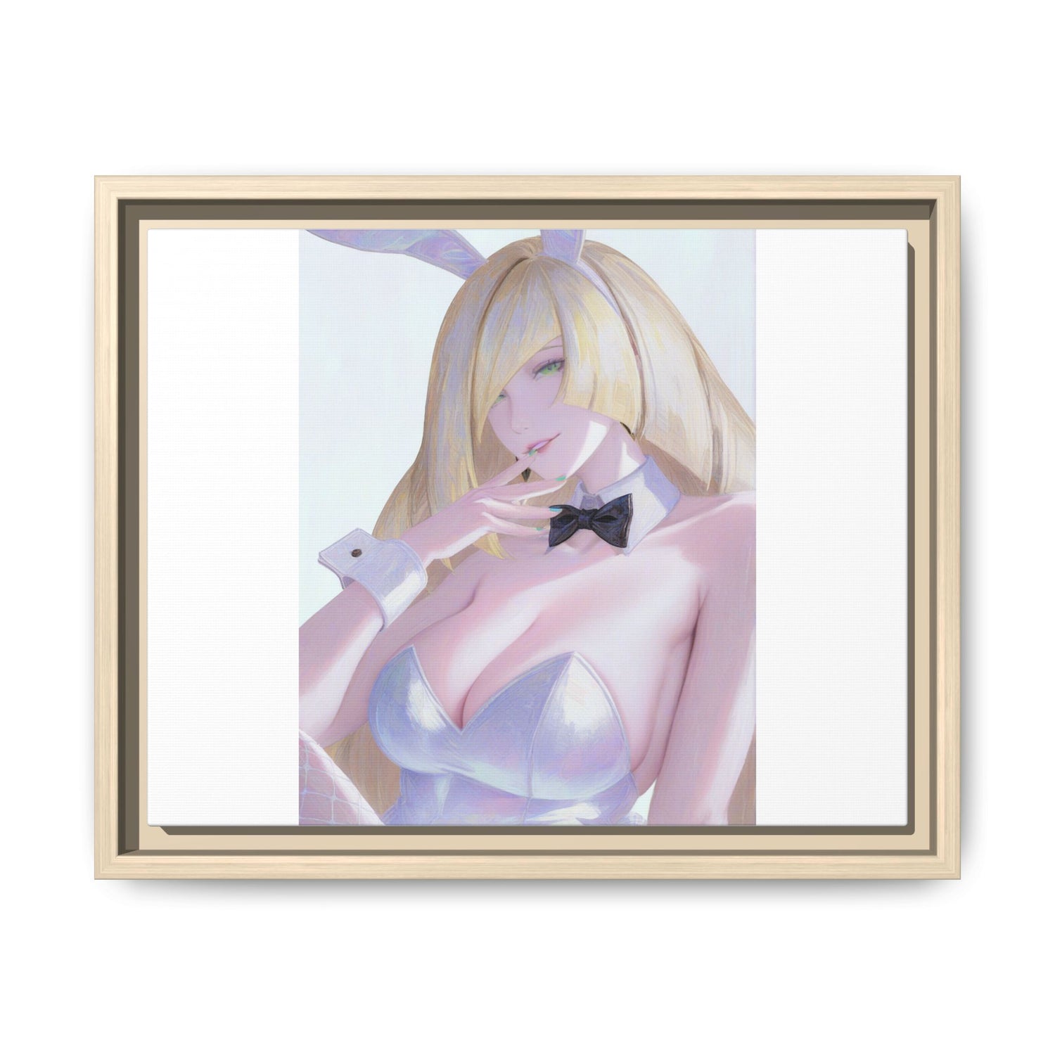 Bunny Girl Matte Canvas Print Framed — Sexy Anime Art Wall Decor