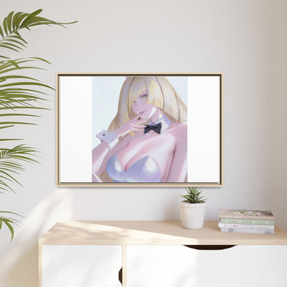 Bunny Girl Matte Canvas Print Framed — Sexy Anime Art Wall Decor