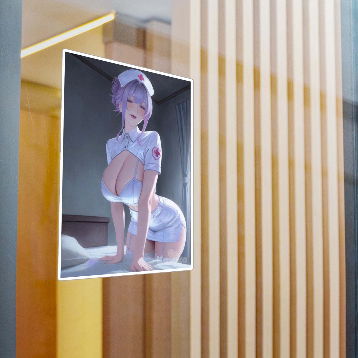 Nurse Anime Pin-Up Vinyl Sticker