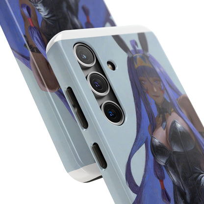 Bunny Girl Tough Phone Case — Anime Purple-Haired Character Protective Cover