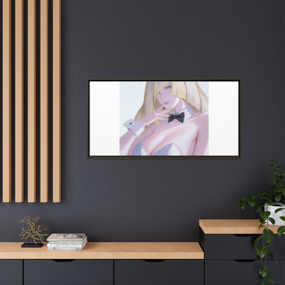 Bunny Girl Matte Canvas Print Framed — Sexy Anime Art Wall Decor