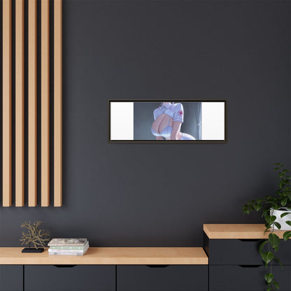Sexy Anime Nurse Matte Canvas Print (Framed)