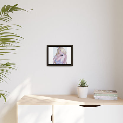 Bunny Girl Matte Canvas Print Framed — Sexy Anime Art Wall Decor