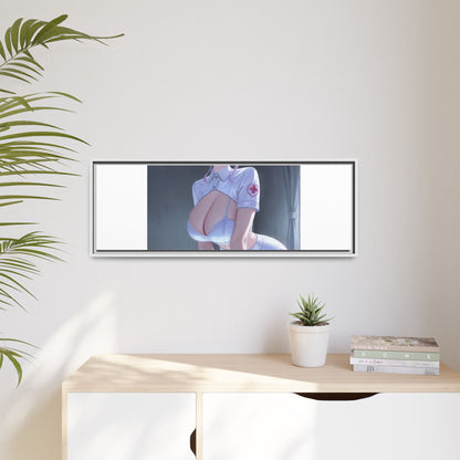 Sexy Anime Nurse Matte Canvas Print (Framed)
