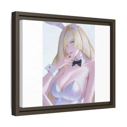 Bunny Girl Matte Canvas Print Framed — Sexy Anime Art Wall Decor