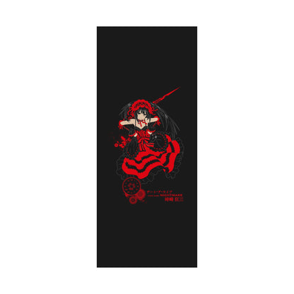 Anime Gothic Poster — Red &amp; Black Kurumi Nightcore Matte Vertical Print