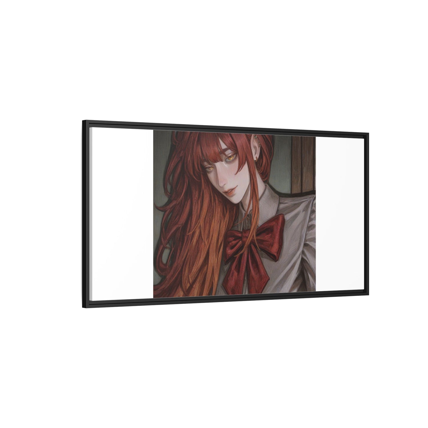 Framed Matte Canvas Print — Gothic Redhead Portrait