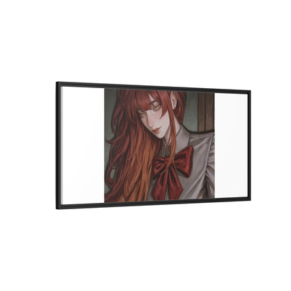 Framed Matte Canvas Print — Gothic Redhead Portrait