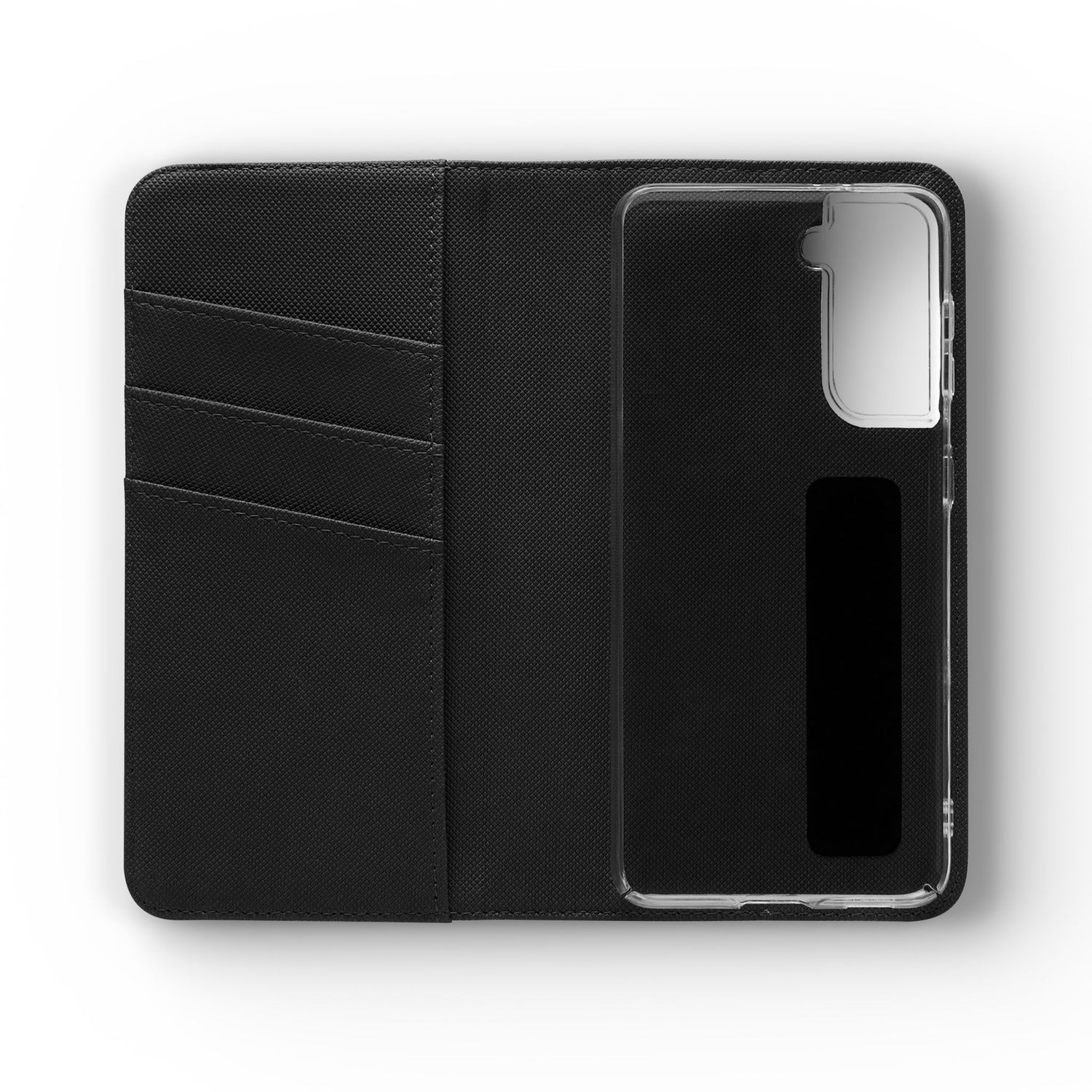 Anime Bunny Girl Flip Case - Purple Long-Haired Character Phone Wallet