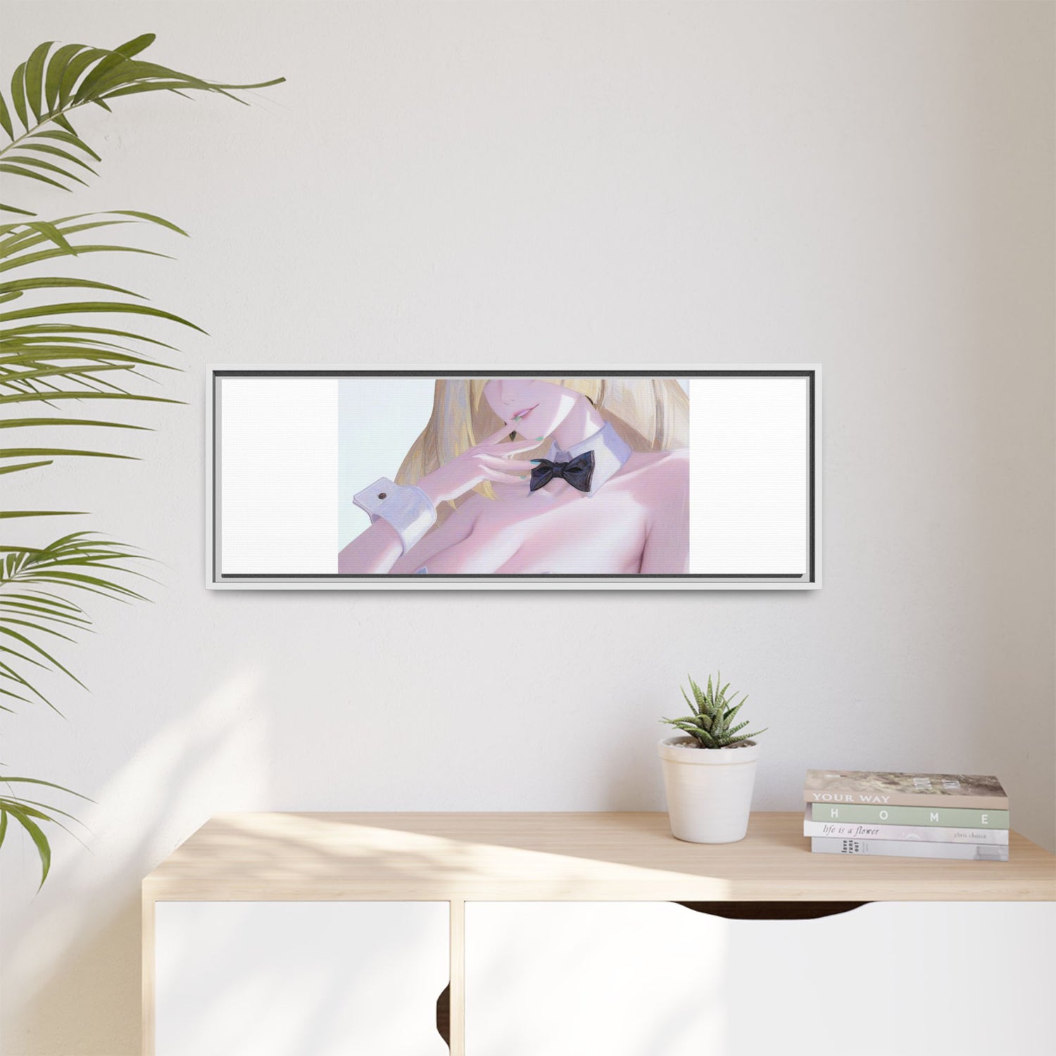 Bunny Girl Matte Canvas Print Framed — Sexy Anime Art Wall Decor