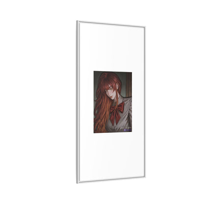 Framed Matte Canvas Print — Gothic Redhead Portrait