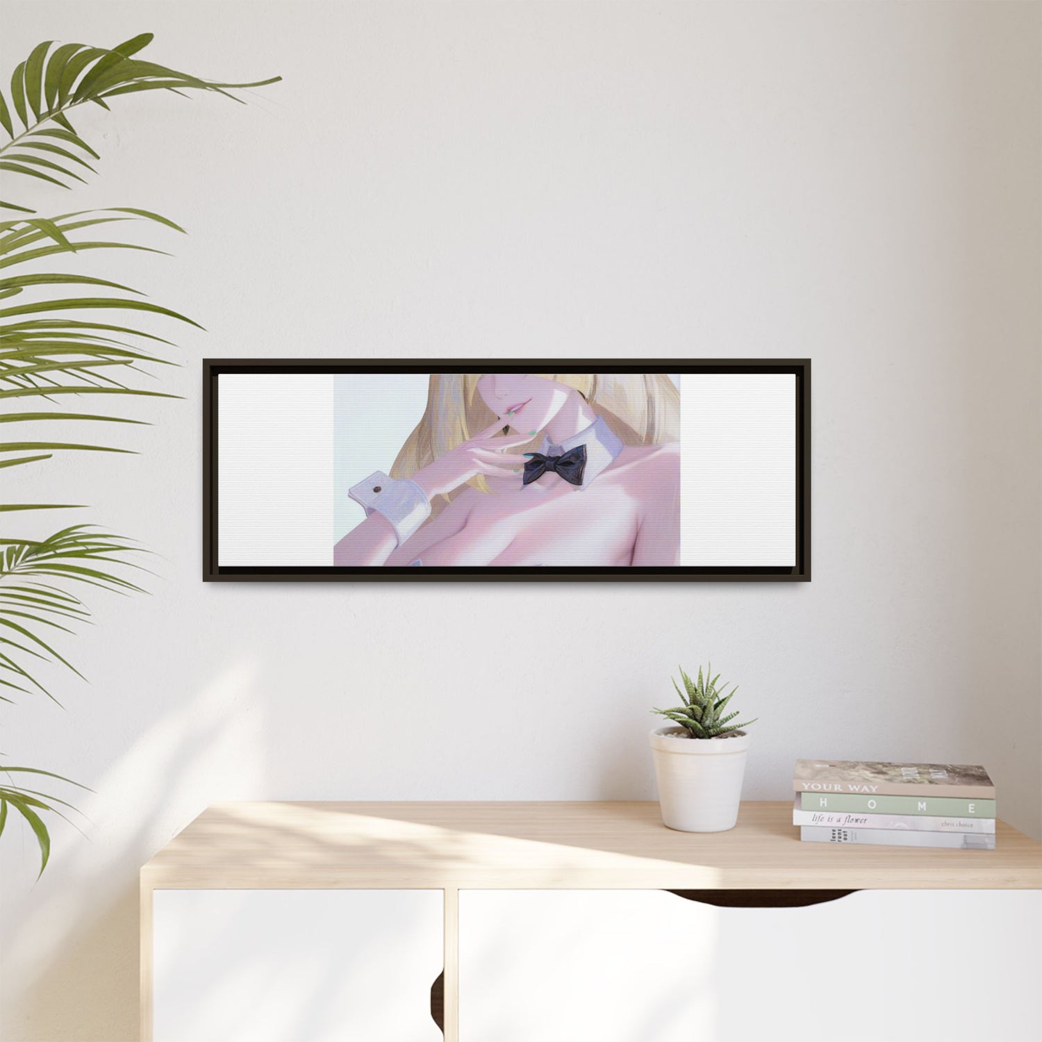 Bunny Girl Matte Canvas Print Framed — Sexy Anime Art Wall Decor