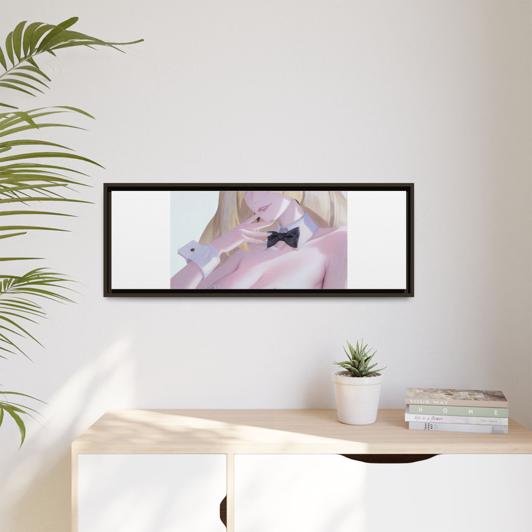 Bunny Girl Matte Canvas Print Framed — Sexy Anime Art Wall Decor