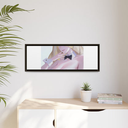 Bunny Girl Matte Canvas Print Framed — Sexy Anime Art Wall Decor