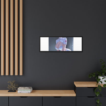 Sexy Anime Nurse Matte Canvas Print (Framed)